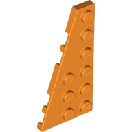 Left Plate 3X6 W Angle - Bright Orange
