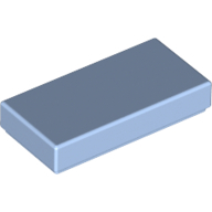 Flat Tile 1X2 - Light Royal Blue