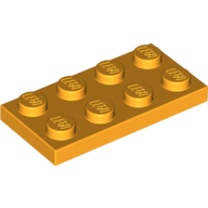 Plate 2X4 - Flame Yellowish Orange