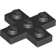 Plate 3X3, Cross - Black