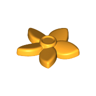 Flower W. 1,5 Connector - Flame Yellowish Orange