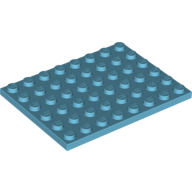 Plate 6X8 - Medium Azur