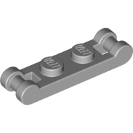 Plate 1X2 W. 2 Shafts Minuscule 3.2 - Medium Stone Grey