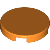 Flat Tile 2X2, Round - Bright Orange