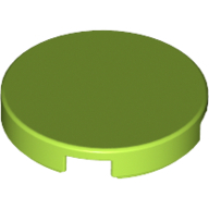 Flat Tile 2X2, Round - Bright Yellowish Green