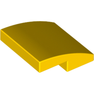 Plate W. Bow  2X2X2/3 - Bright Yellow