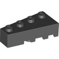 Left Brick 2X4 W/Angle - Black