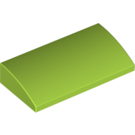 Plate W. Bow 2X4X2/3 - Bright Yellowish Green