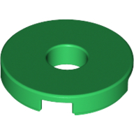 Flat Tile 2X2 Round W. Hole Minuscule4.85 - Dark Green