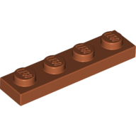 Plate 1X4 - Dark Orange