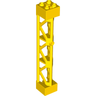 Lattice Tower 2X2X10 W/Cross - Bright Yellow