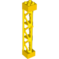 Lattice Tower 2X2X10 W/Cross - Bright Yellow