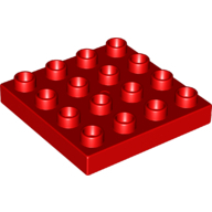 Plate 4X4 - Bright Red