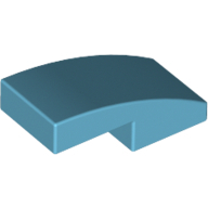 Plate W. Bow 1X2X2/3 - Medium Azur