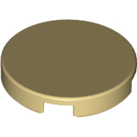 Flat Tile 2X2, Round - Brick Yellow