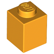Brick 1X1 - Flame Yellowish Orange