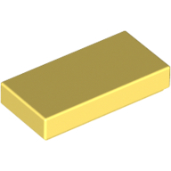 Flat Tile 1X2 - Cool Yellow