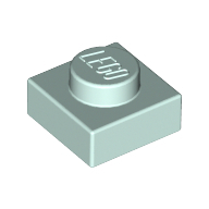 Plate 1X1 - Aqua