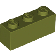 Brick 1X3 - Olive Green