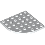 Plate 6X6 W. Bow - White