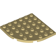 Plate 6X6 W. Bow - Brick Yellow