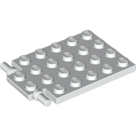 Plate 4X5 W. Shaft Minuscule3.2 - White