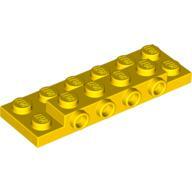 Plate 2X6X2/3 W 4 Hor. Knob - Bright Yellow
