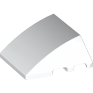 Brick 4X3 W. Bow/Angle - White