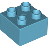 Duplo Brick 2X2 - Medium Azur