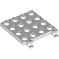 Plate 4X4 W/Vertical Holder - White
