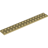 Plate 2X16 - Brick Yellow