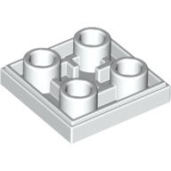 Flat Tile 2X2 Inv. - White