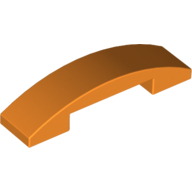 Plate W. Bow 1X4X2/3 - Bright Orange