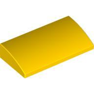 Plate W. Bow 2X4X2/3 - Bright Yellow
