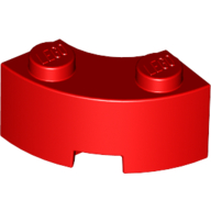 Brick 2X2W.Inside And Outs.Bow - Bright Red