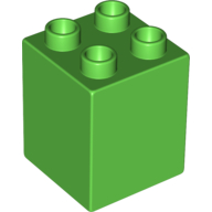 Duplo Brick 2X2X2 - Bright Green