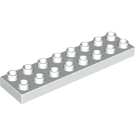 Duplo Plate 2X8X - White