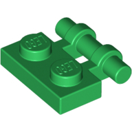Plate 1X2 W. Stick - Dark Green