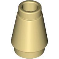 Nose Cone Small 1X1 - Brick Yellow