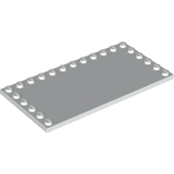 Plate 6X12 W. 22 Knobs - White