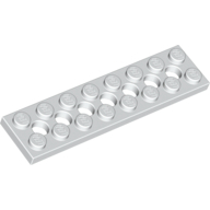 Plate 2X8 W. Holes - White