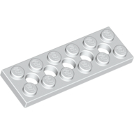 Plate 2X6 W. Holes - White
