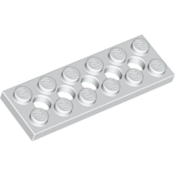 Plate 2X6 W. Holes - White
