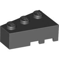 Left  Roof Tile 2X3 - Black