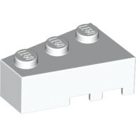 Left  Roof Tile 2X3 - White