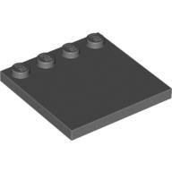Plate 4X4 W. 4 Knobs - Dark Stone Grey