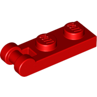 Plate 1X2 W/Shaft Minuscule3.2 - Bright Red