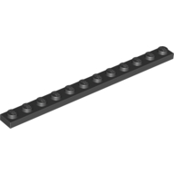 Plate 1X12 - Black