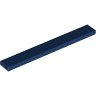 Flat Tile 1X8 - Earth Blue