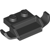 Plate 1X2 W. Spoiler - Black